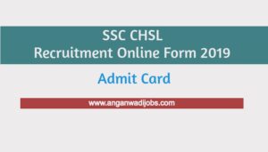 SSC CHSL Recruitment Online Form 2019