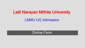 LNMU UG Admission Online Form 