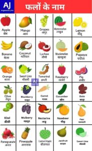 Fruits Name Hindi with Picture 